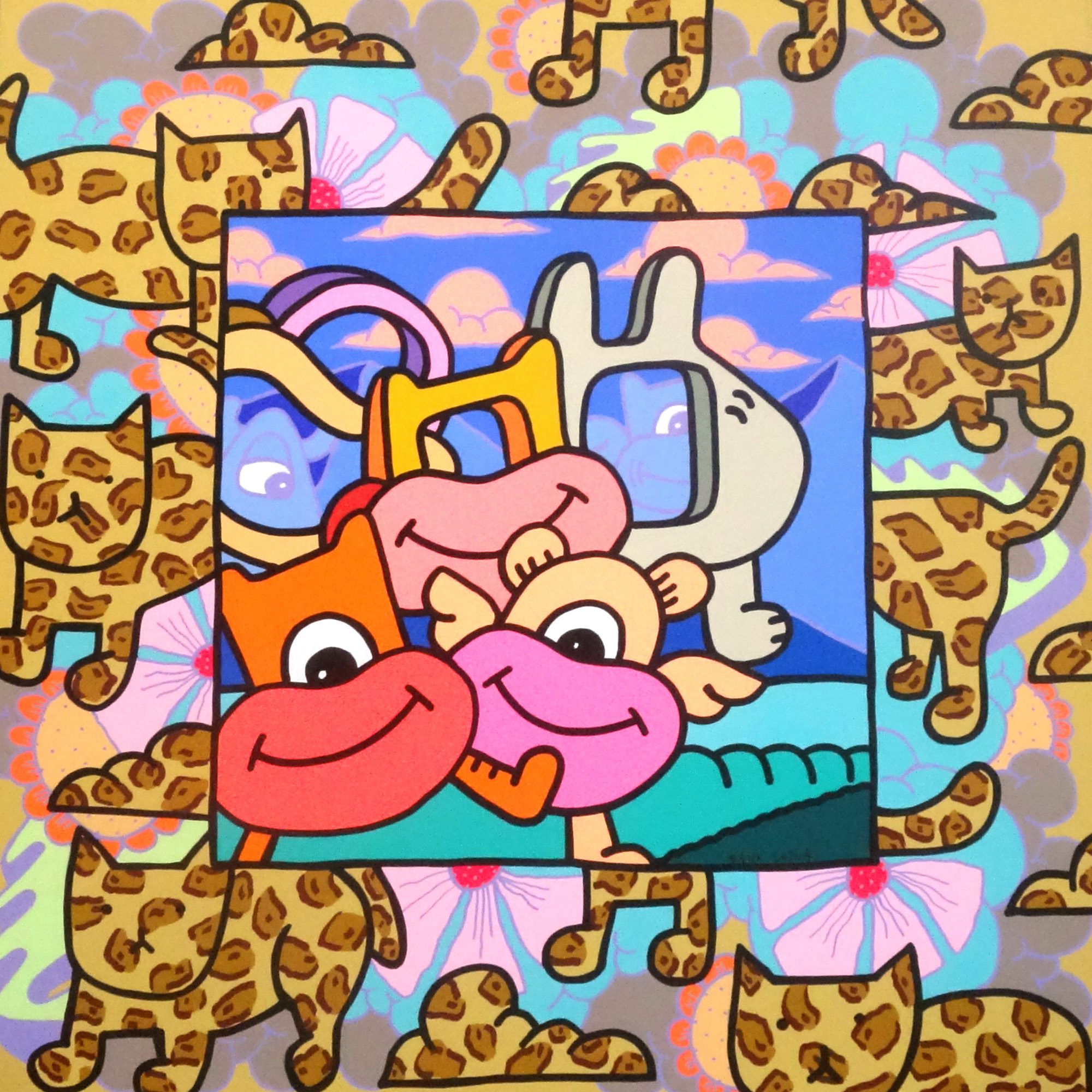 Peinture à l'acrylique sur toile par l'artiste Hank China