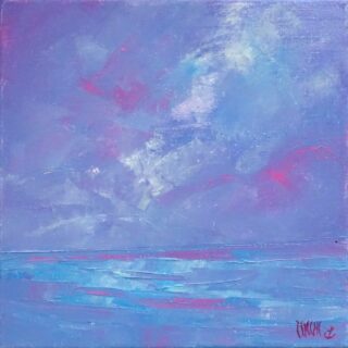 30x30 cm | Soleil couchant | huile sur toile