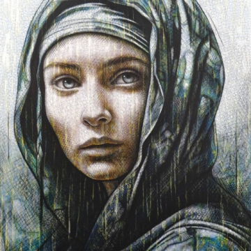 120 x 100 cm | La Fille du Marais | huile sur toile