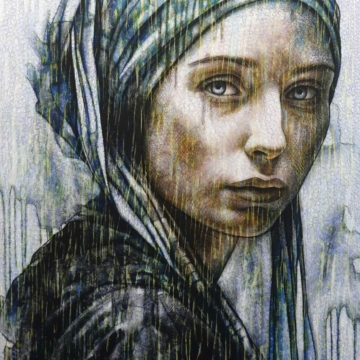 140 x 100 cm | La Fille de Abysses | huile sur toile