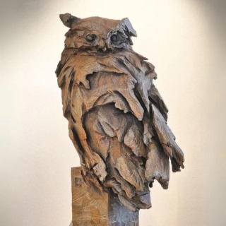 60 x 38 x 25 cm | Hibou | bronze