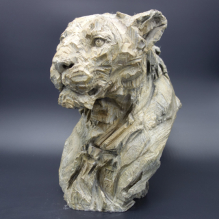 42 x 38 x 22 cm | Pantera | bronze Sculpture de panthère en bronze par l'artiste Jürgen Lingl