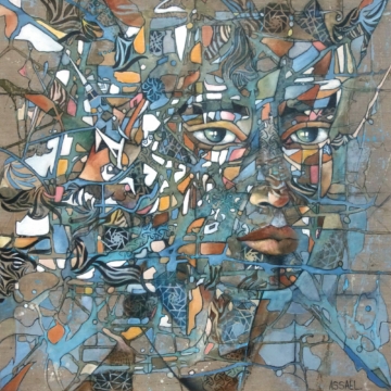 100 x 100 cm | Hybride VI | huile sur toile