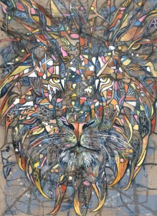 100 x 73 cm | Lion VII | huile sur toile