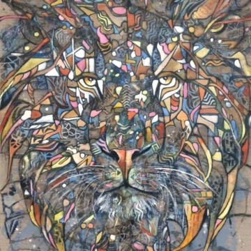 100 x 73 cm | Lion VII | huile sur toile