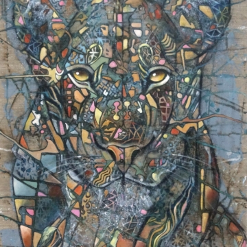 100 x 73 cm | Lionne II | huile sur toile