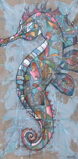 120 x 60 cm | Hippocampe I | huile sur toile