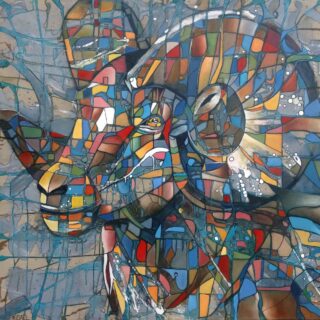 150 x 150 cm | Bélier II | huile sur toile