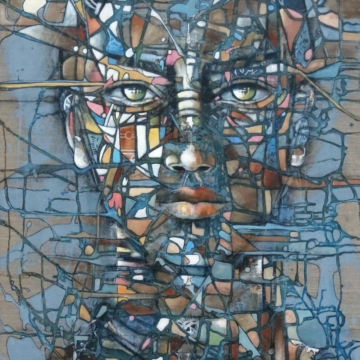 162 x 97 cm | Humanoïde V | huile sur toile