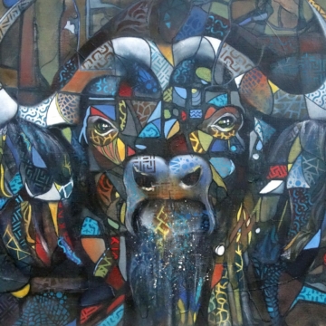 65 x 100 cm | Buffle I | huile sur toile