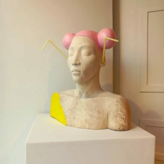 38 x 36 x 18 cm | 3 boules fraises | bois de peulier